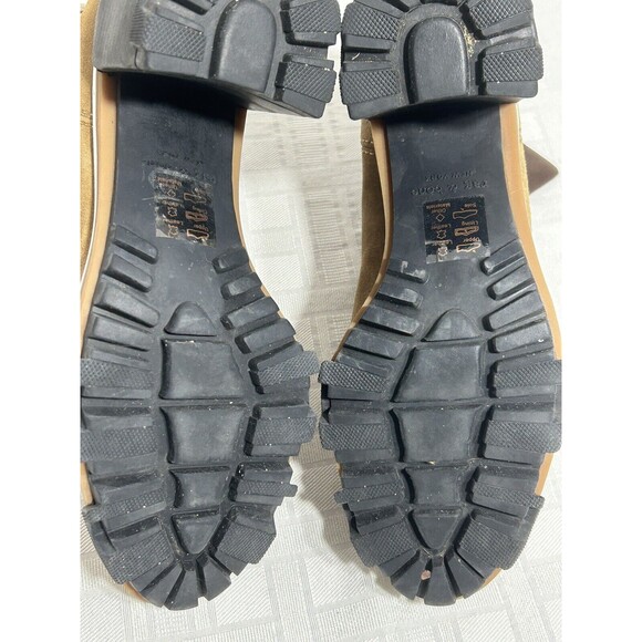 Rag & Bone Women Boot Size 38.5 US 8.5 Brown Leather Block Heel Lug Sole Pull On - Picture 13 of 16